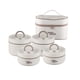 thumbnail image 3 of Juego de 4 loncheras térmicas Bento Box apilables redondas para almacenar alimentos calientes o fríos Beige, 3 of 9
