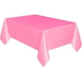 thumbnail image 1 of 54" x 72" Rectangle Disposable Plastic Table Covers Wipe Clean Party Table Cloth Covers (Hot Pink), 1 of 7
