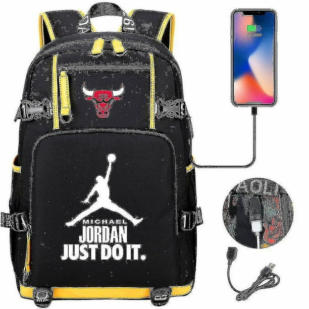 Jordan Backpack Fashion School Bag Youth Travel Usb Charging Multi function Bag