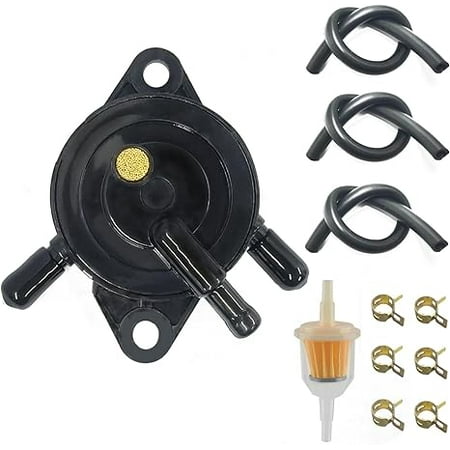 Fuel Pump with Filter and Oil Hose Compatible with Kohler 17HP-25 HP Briggs and Stratton 808656 mikuni 808492 John Deere Cub Cadet Kawasaki Yamaha Golf Cart Lawn Mower