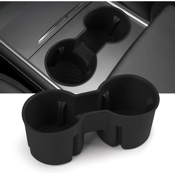 Center Console Cup Holder Insert Designed for Tesla Model 3/Y 2021-2024(Not for Model 3 Highland 2024),Tesla Center Conosle Accessories White