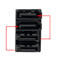 thumbnail image 4 of 2Pcs Double SATA 7Pin Female to Double 7Pin Male 180 Degree Angled Adapter Mainboard SATA Adapter for Desktops SSD HDD, 4 of 7