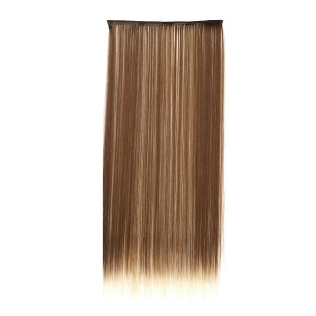 23.6 Inch Hair Extension Straight Clip in Synthetic Hair Extensions with 5 Clips Per Hairpiece for Women Girls