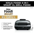 thumbnail image 2 of Restored Ninja Foodi FG550 XL 4-in-1 Indoor Grill with 4-Quart Air Fryer, Roast, Bake, Smart Cook System, 9-inch by 12-inch grill, 500F Cyclonic Grilling (Certified) (Refurbished), 2 of 9
