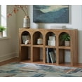 thumbnail image 2 of Signature Design by Ashley Luzmanacy 4-Shelf Console Table, Natural Brown Solid Mango Wood Sofa Table, 2 of 6
