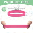 thumbnail image 2 of 100Pcs Silicone Rubber Bands Non-slip 4 Inch Flat for Books, Pink, 2 of 6