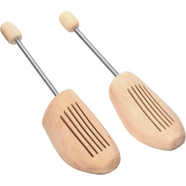 Horma para zapatos, horma para zapatos de madera maciza con muelle espiral de metal