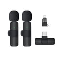 thumbnail image 1 of Micrófono Lavalier inalámbrico con reducción de ruido para teléfono Android y Pc para grabación de entrevistas en vivo Vlog, 1 of 5