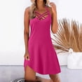 thumbnail image 2 of XDZJLR Womens Dresses Summer 2025 Spring And Solid Color Fashion Strap Beach Dress, 2 of 7