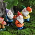 thumbnail image 7 of KGJQ Mini Gnomes Figurine, Resin Welcome Gnome Garden Statue, Small Dwarf Ornament for Fairy Garden, Flower Pot, Home Decor, 7 of 7