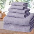 thumbnail image 5 of MALLONI HOME Ultra Soft 6 Pack Cotton Towel Set, Contains 2 Bath Towels 28x55 inch, 2 Hand Towels 16x24 inch & 2 Wash Coths 12x12 inch, Ideal for Everyday use, Compact & Lightweight - Purple, 5 of 8