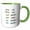 Green/White, variant on 3drose, 12 Months Typography Text, 11oz Mug