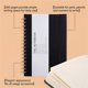 thumbnail image 5 of Cuaderno de tapa dura con renglones para planificación diaria y toma de notas | Papel grueso para pluma estilográfica y marcador | Bolsillo interior expandible y cierre elástico, 5 of 6