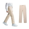 thumbnail image 3 of Teen School Pants For Boys Pull On Chino Pants With Pockets Straight Pants Boy Khaki Uniform Pants Boys Back To School Clothes Teen Boys Pants 11-12 Years, 3 of 5