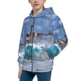thumbnail image 2 of Kdxio Lighthouse in Havana Pattern Kids Boys Girls Zip Up Hoodie 3D Printed Hooded Sweatshirt Hoody Coat with Pocket 7-12 Y-Small, 2 of 6