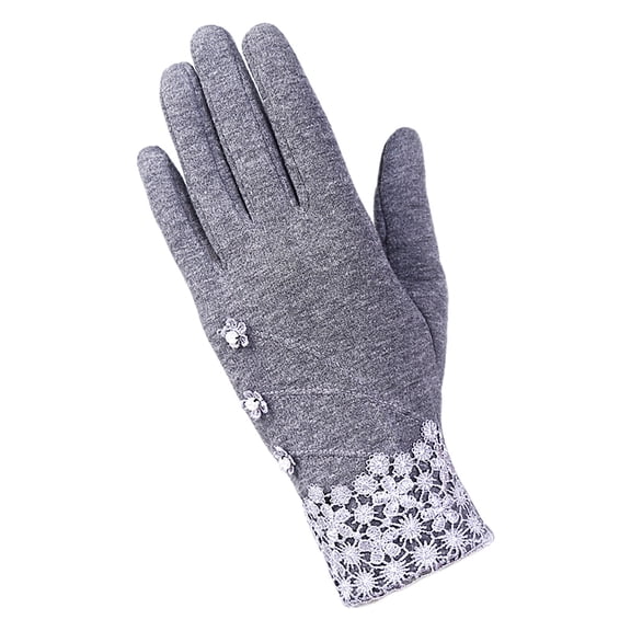 Yanyanz Gloves Mittens, New Women's Touchable Screen Outdoor Driving Warm And Cold Proof Gloves, Gloves Gray1 One Size