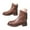 Brown, variant on Mostsola Gogo Ankle Boots for Women Fashion Round Toe Short Boots Block Heel Zipper Booties
