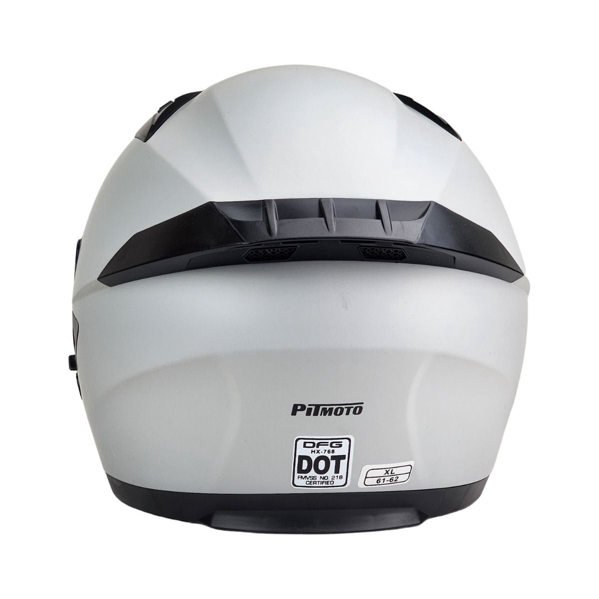 PITMOTO Open-Face Motorcycle Helmet. DOT, Model PM-768. -Matte Grey-X-Large