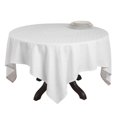 thumbnail image 1 of SARO 5919.W72S 72 in. Odette Square Polyester Jacquard Design Tablecloth - White, 1 of 1