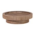 thumbnail image 2 of Bandeja redonda de madera para aperitivos, bonita bandeja decorativa para centro de mesa de cocina, otomana Marrón oscuro, 2 of 7
