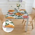thumbnail image 2 of HAOXIT , Spring Summer Square Table Cloth, Yellow Flower Table Cover, Stain Resistant Washable Soft Table Cloth, Decorative Outdoor for Kitchen Dinning Table 36*36, 2 of 8