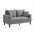 thumbnail image 7 of 57" Loveseat Sofa Couch,Modern Upholstered Comfy Sofa with 2 Pillows for Living Room Bedroom Apartment Small Space,Light Gray, 7 of 7