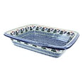 thumbnail image 2 of Blue Rose Polish Pottery Winter Bells Medium Rectangular Baker, 2 of 2