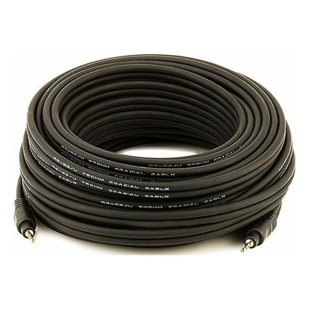 UPC: 0844660055839 | Monoprice Premium 50  Gold Plated 3.5mm Stereo Male to Male 22AWG Cable Black 105583