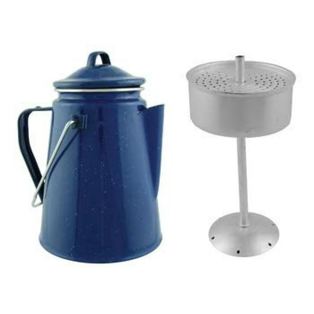 Camping Blue Enamel Coffee Pot with Perculation