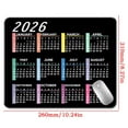 thumbnail image 7 of 2026 Calendar Mouse Pad, Large Extended Desk Mat with Non-Slip Rubber Base for Office and Gaming, Enhanced Precision for Optical and Wireless Mice, Waterproof Computer Mousepad for Home and Work, 7 of 7