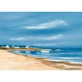 thumbnail image 3 of Flanet, Frederic 24x18 Black Modern Framed Museum Art Print Titled - Hameau au bord de la baie, 3 of 5