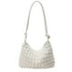 thumbnail image 1 of Bolso de mano de pana suave a cuadros para debajo del brazo, moderno, sencillo, de color liso, blanco, 1 of 5