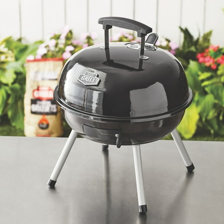 Expert Grill 14.5'' Steel Portable Charcoal Grill, Black