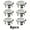 6pcs, variant on 2-6pcs Chrome Sink Drain Covers Leak-Proof Easy-Install Basin Overflow Plugs for Bathroom Kitchen Round Countertop Sink Access