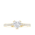 thumbnail image 5 of Rosec Jewels Heart Engagement Ring Half Carat - 5 MM Lab Diamond Ring - EF-VS Quality, 10K Yellow Gold, US 9.50, 5 of 9