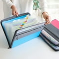 thumbnail image 1 of Airle File Folder Multi-Layers Zipper Closure with Pocket Waterproof Index Design Item Storage Plastic A4 Size Document File Folder Organizer Supplies for School, 1 of 8