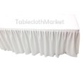 thumbnail image 2 of 6' ft. Fitted Table Skirt Cover w/ Top Topper Single Pleated Trade show Dj WHITE", 2 of 2