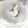 thumbnail image 4 of Round Cat Bed, Fluffy Soft Cozy Cat Bed Kennel Nest with Non-Slip Bottom, 23" L x 23" W x 8" H, 4 of 7