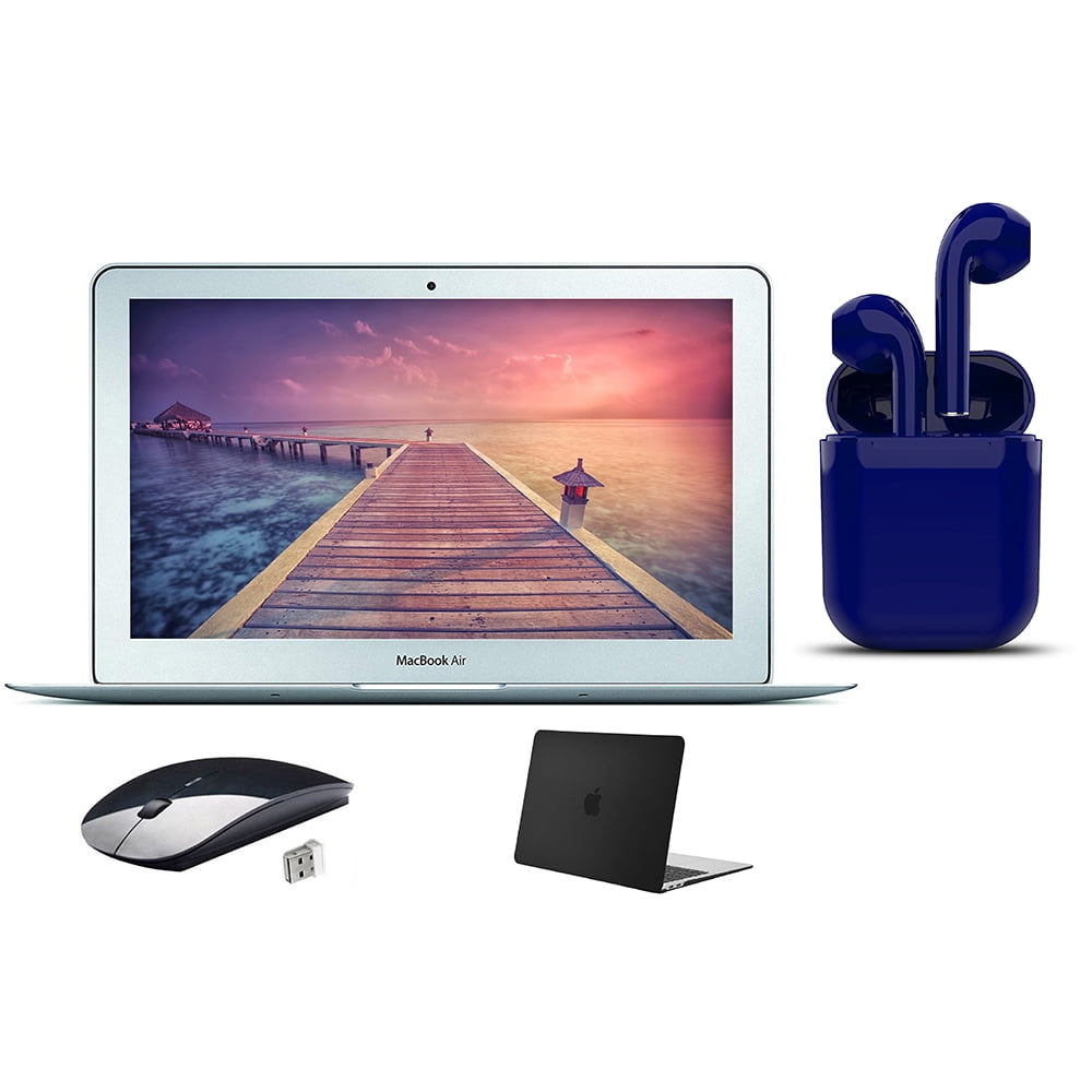 Restored Apple MacBook Air 11.6-inch, Intel Core i5, Intel HD Graphics 6000, 8GB RAM, 128GB SSD, Silver, Free 2-Day Shipping, and Bundle Includes: Black Case, Wireless Mouse, Headset (Refurbished)