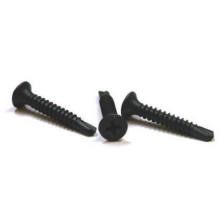 

#8 x 2 5/8 Self-Drilling Drywall Screws / Phillips / Bugle Head / Steel / Black Phos - 1600 Piece Carton