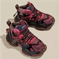 thumbnail image 3 of Men's Retro Color Block Running Shoes - Breathable, Non-Slip Athletic Sneakers with Rugged Tread for Hiking, Casual & Outdoor Wear - Purple, Gray & Brown Design, Versatile Running Shoes | Street Styl, 3 of 9