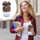 thumbnail image 1 of pstuiky Bonita taza portátil con pajita para coche de gran valor de doble uso color macarrón ideal como regalo para estudiantes., 1 of 6