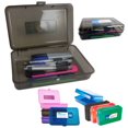 thumbnail image 1 of Nueva caja de lápices de plástico para guardar bolígrafos, manualidades, artículos de papelería para niños, escuela y oficina., 1 of 6