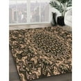 thumbnail image 3 of Ahgly Tapis Rond Lavable en Machine Intérieur Transitionnel Pérun Brun, 3 Pieds Rond, 3 of 7