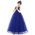 thumbnail image 2 of Ekidsbridal Girl Wedding Flower Girl Dress - Heart Cutout Floral Lace with Tiebow 172noFT-A (Size: 2-14), 2 of 6
