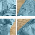 thumbnail image 4 of Fgvctg Mens Shorts Casual Elastic Waistband Summer Beach Cargo Shorts Stretch Waist Waistband Trendy Classic Fit Short Workout Lightweight Pants with Pockets,Light Blue,L, 4 of 5