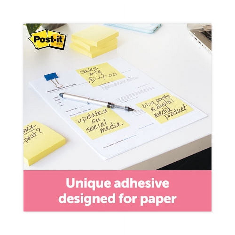 Original Pads in Canary Yellow, 3" x 3", 100 Sheets/Pad | Bundle of 10 Each