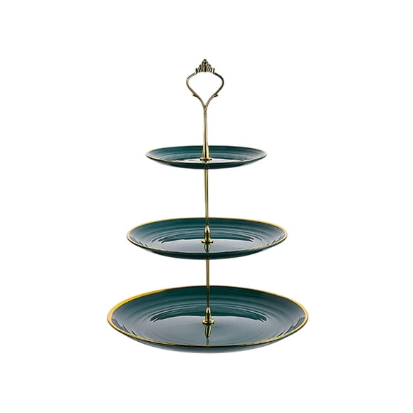 European Style Dessert Stand,Multi-Tier Snack Tray,Candy Fruit Bowl,Cake Stand,Living Room Coffee Table Display Plastic Plates,Luxury Home Party Serving Tray,Space Saving Layered Food Organizer