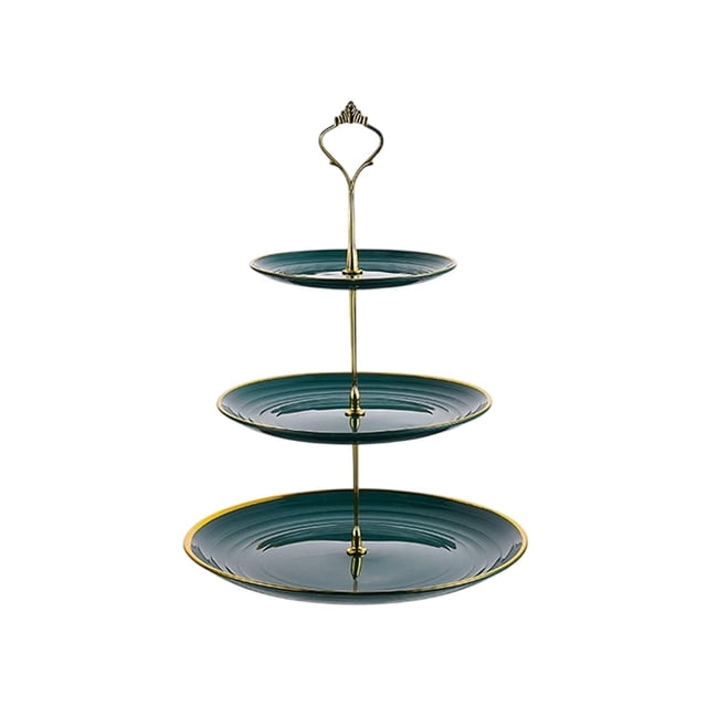 3 Tier Dessert Stand, European-Style Tiered Serving Tray for Entertaining, Multi-Tier Snack Tray and Cake Stand Display for Living Room Coffee Table, Kitchen, and Party Settings