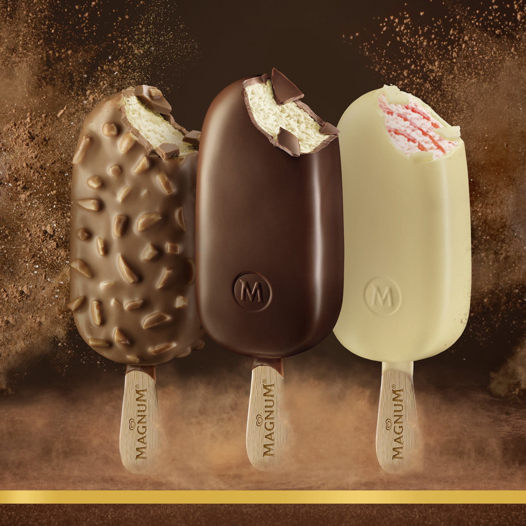 Barre de crème glacée Magnum Fraises et crème 3 x 100 mL